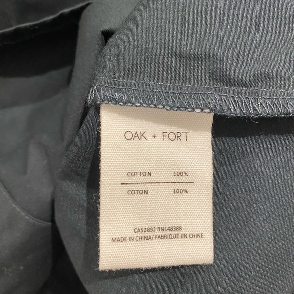 OAK + FORT Navy Blouse with Front Tie - Picture 5 of 5